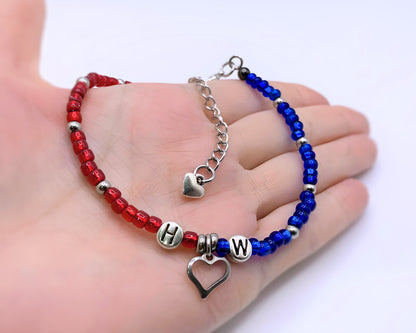 HW Hotwife Anklet / Bracelet with Heart Charm