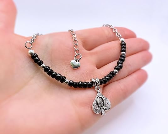 QOS Anklet / Bracelet w/ Queen of Spades Charm